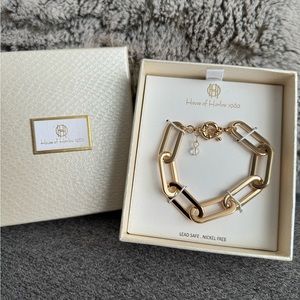 NEW House of Harlow 1960 Gold Chunky Chain Bracelet
